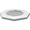 Ekena Millwork Octagonal Surface Mount PVC Gable Vent: Non-Functional, w/ 3-1/2"W x 1"P Standard Frame, 18"W x 18"H GVPOC18X1801SN - alternate 4
